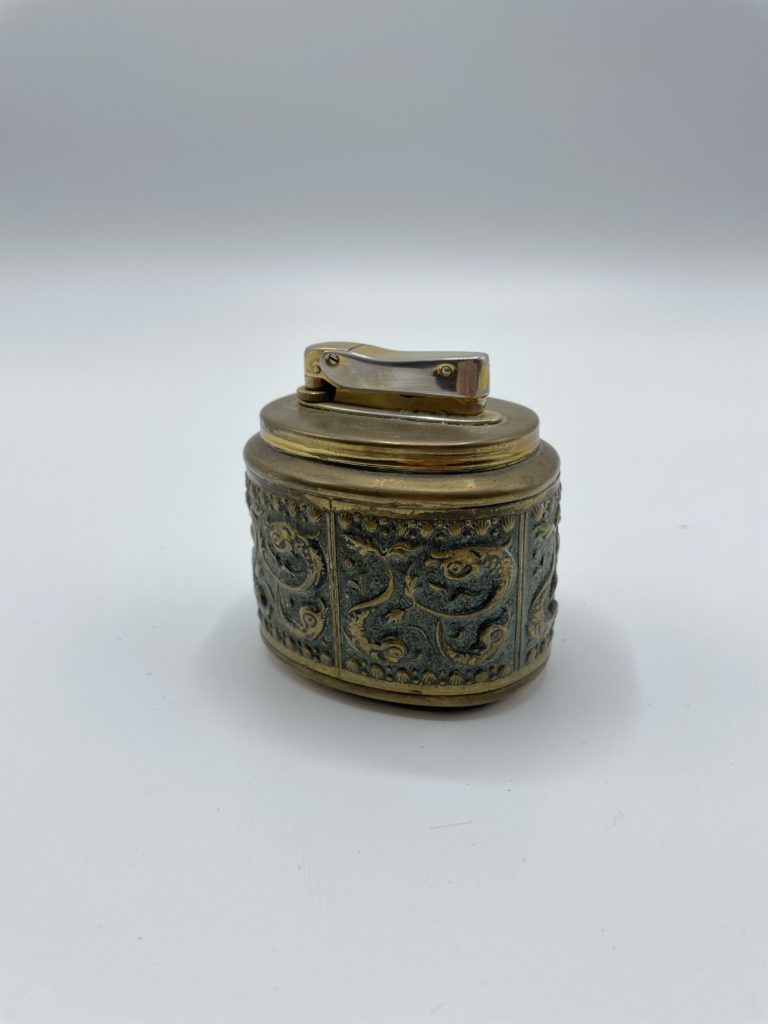 Briquet Vintage Inar France à Gaz Années 50 - Design Tubulaire Chromé Et Laiton, Occasion En Bon état, Made In France