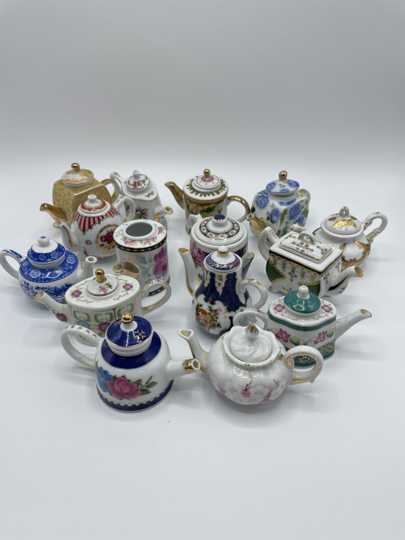 collection theiere miniature porcelaine vintage art
