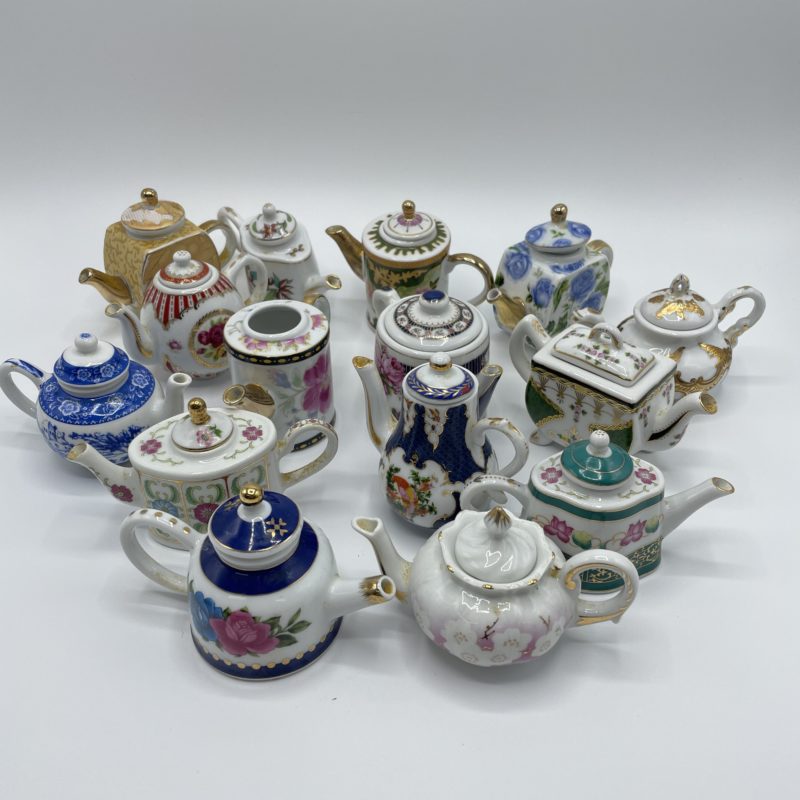 collection theiere miniature porcelaine vintage art