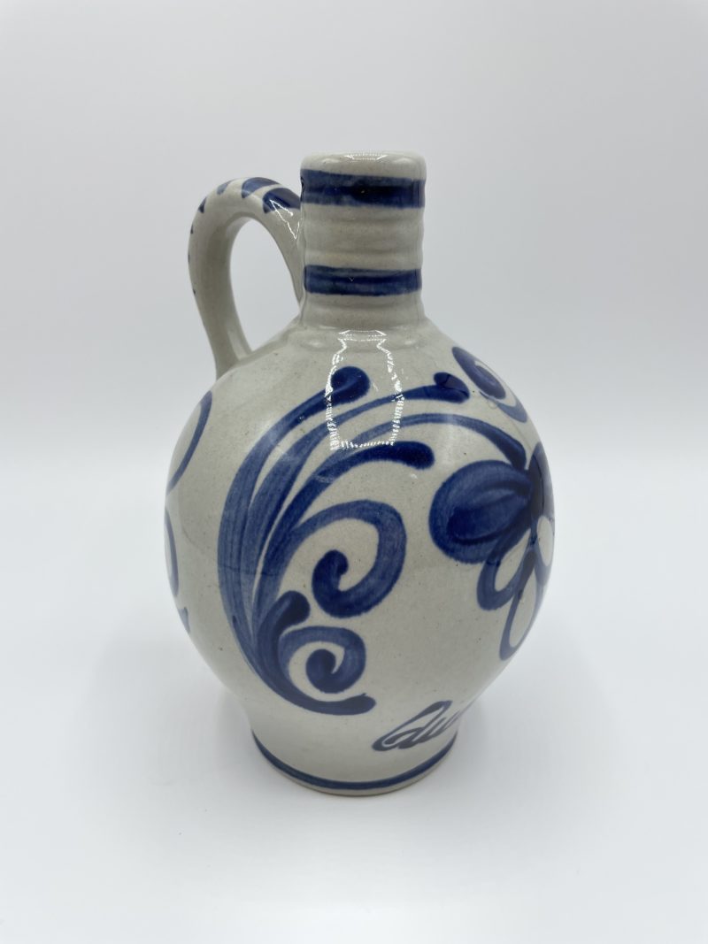 carafe gres vernisse vintage bleu