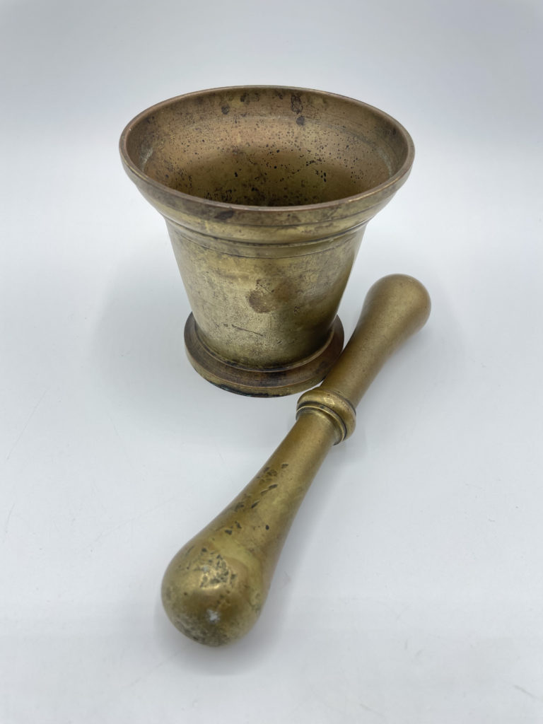 Bayeux - Grand Mortier d'Officine - Bois, Porcelaine