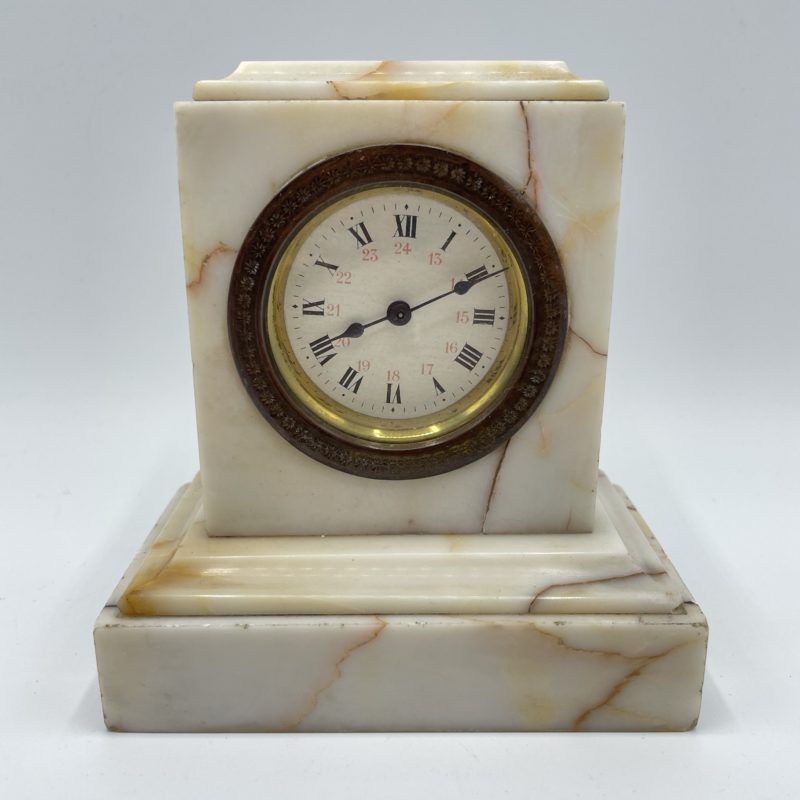 horloge pendule ancien vintage marbre cheminee