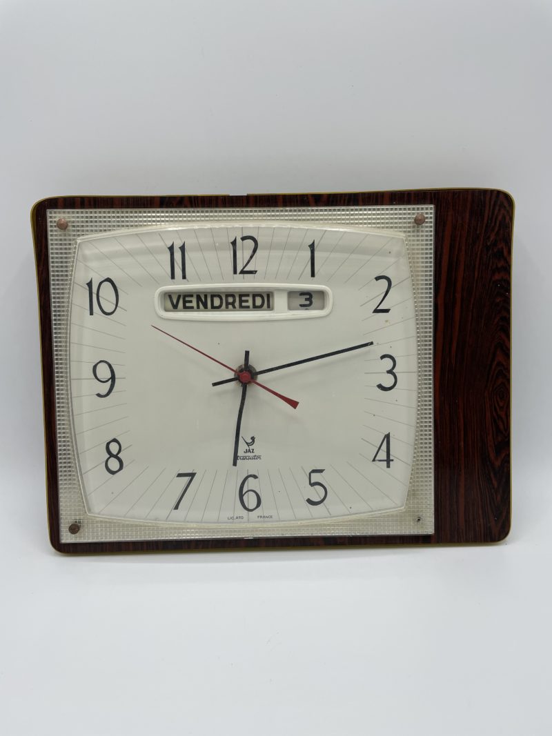 horloge murale ancienne calendrier jaz transistor