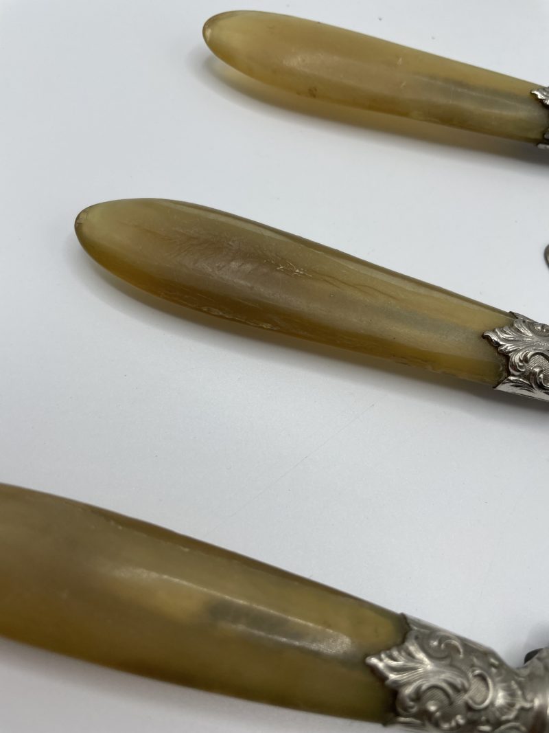 Ménagère 12 couteaux anciens avec manche en bakélite EBA garanti – Image 3