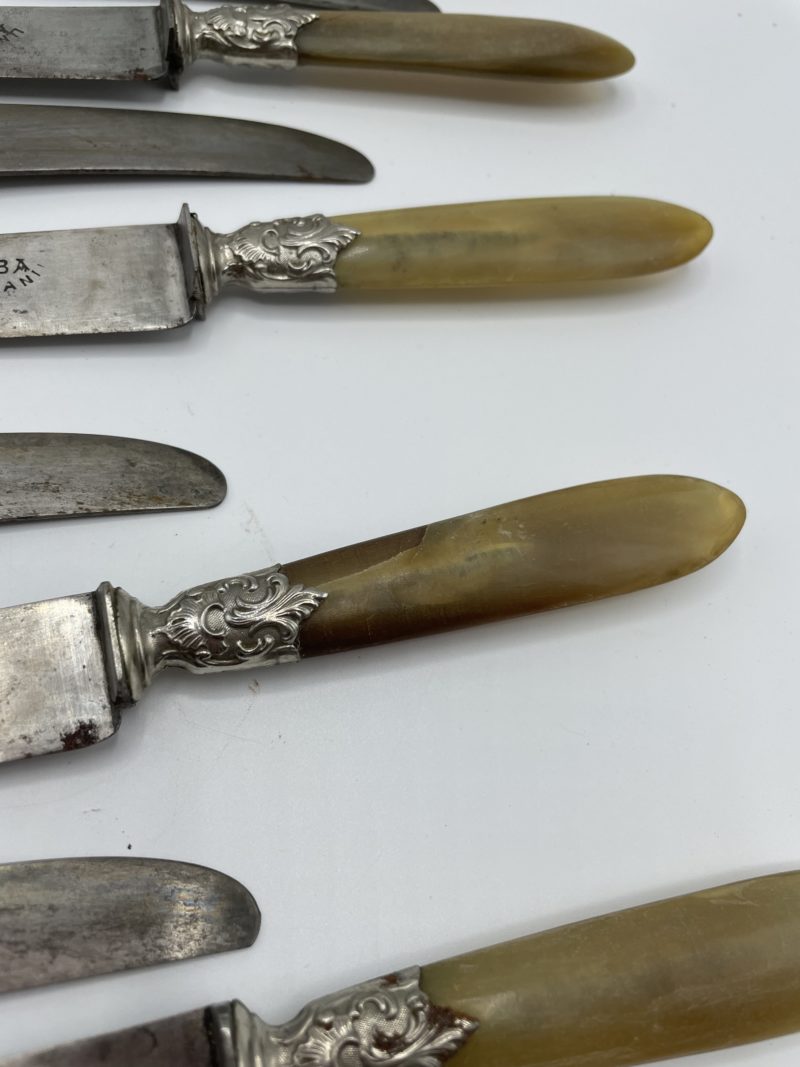 Ménagère 12 couteaux anciens avec manche en bakélite EBA garanti – Image 5