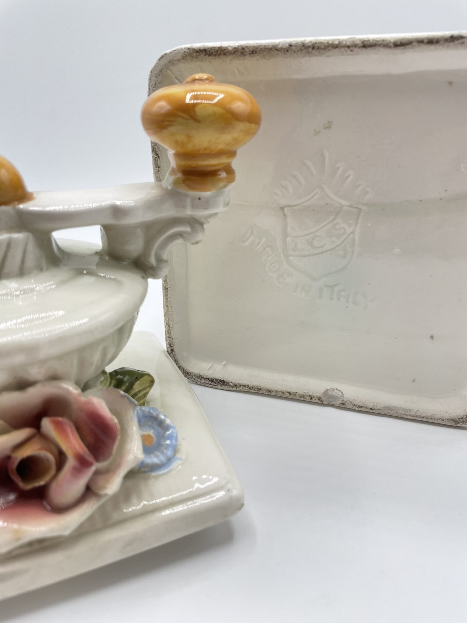 Pot à Ustensiles Vintage En Céramique – Forme Moulin à Café (marron)