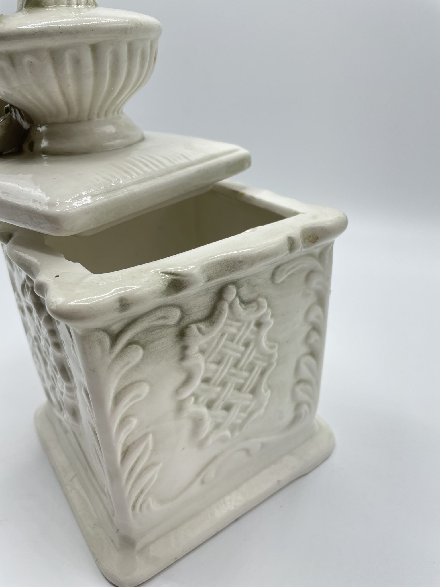 Pot à Ustensiles Vintage En Céramique – Forme Moulin à Café (marron)