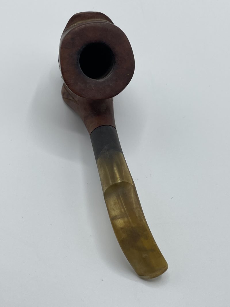 Pipe ancienne vintage en bois de bruyère sculptée militaire ROPP – Image 2
