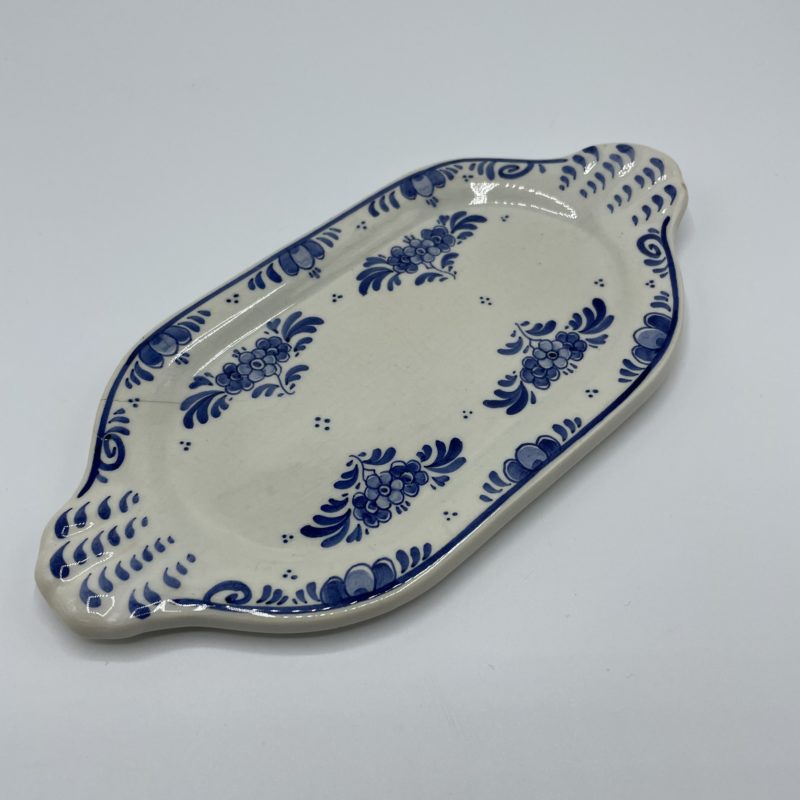 plat ovale porcelaine bleu delfts holland vintage
