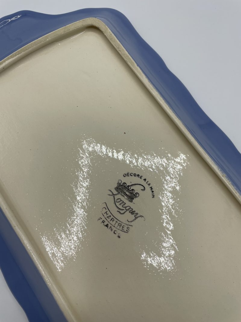 Plateau à cake en faïence de LONGWY – Image 2