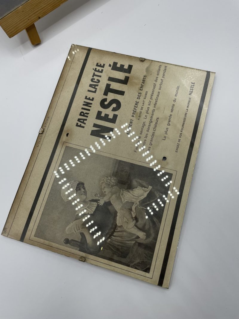 Duo sous verres publicité ancienne vintage 1911 – Image 2