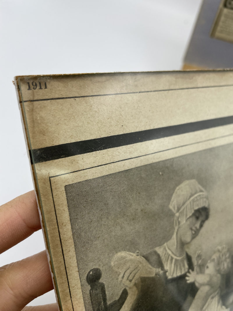 Duo sous verres publicité ancienne vintage 1911 – Image 3