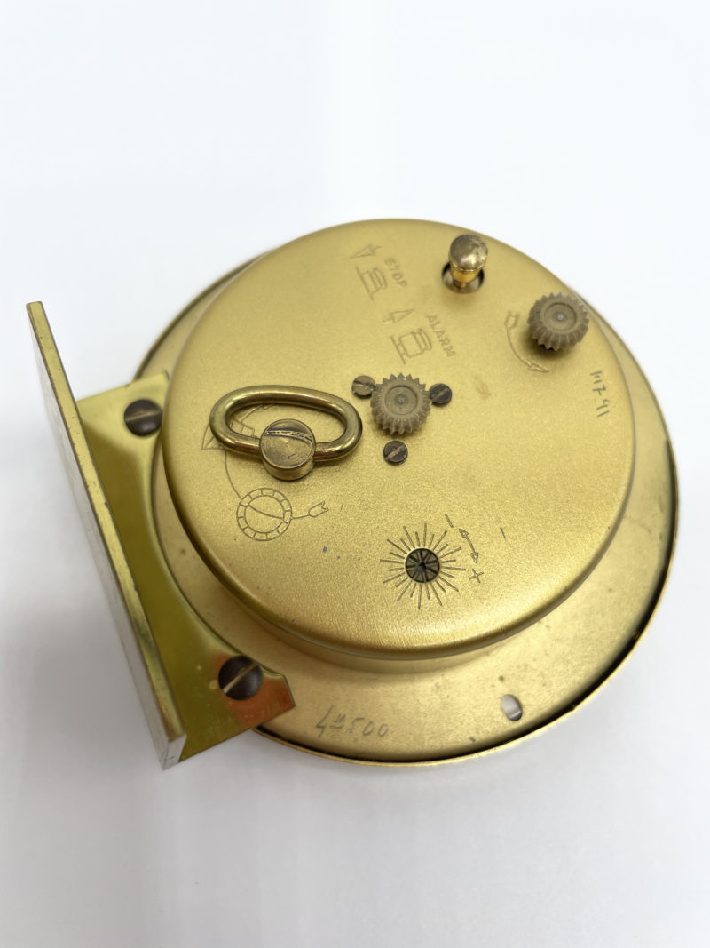 Réveil vintage métal doré – Image 2