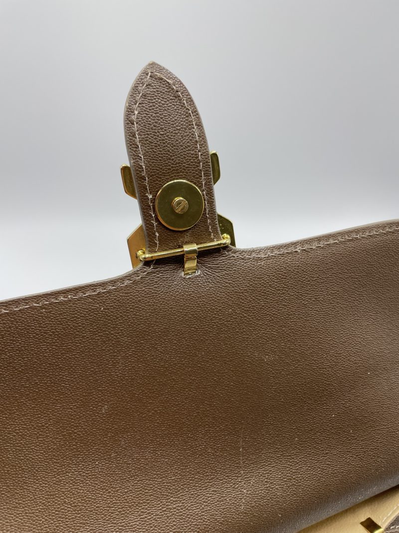 Sac en cuir bandoulière chocolat LANCEL Paris – Image 7
