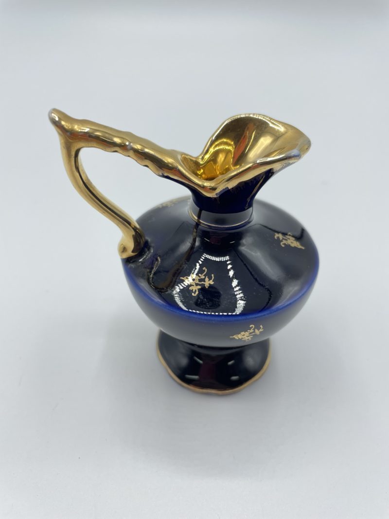 Soliflore porcelaine du Lys Royal bleu marine et or – Image 2