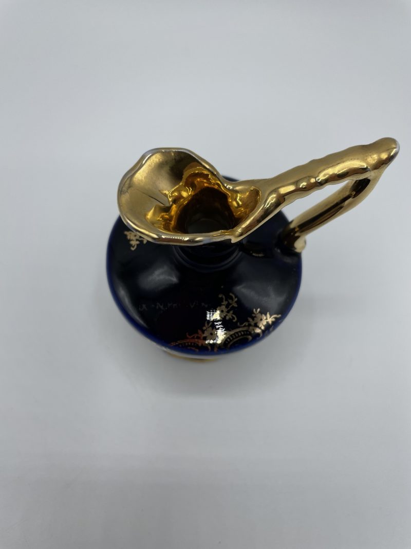 Soliflore porcelaine du Lys Royal bleu marine et or – Image 5