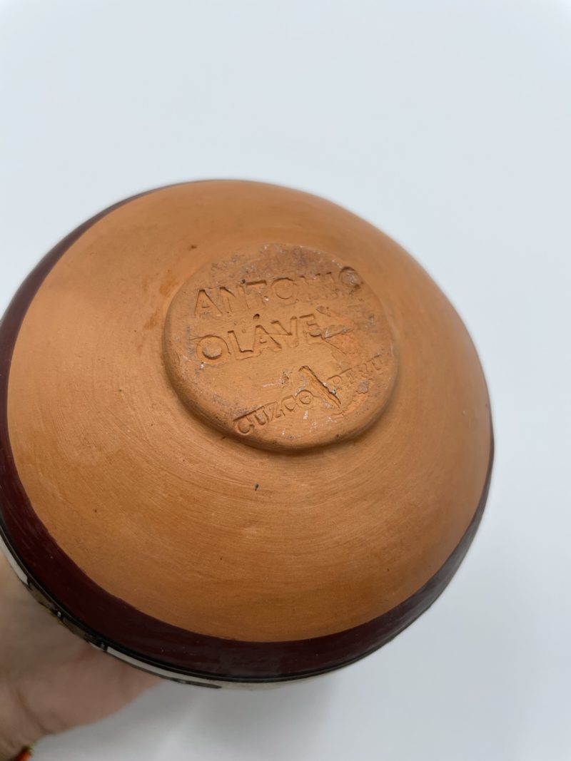 Soliflore artisanal ethnique terre cuite Pérou – Image 4