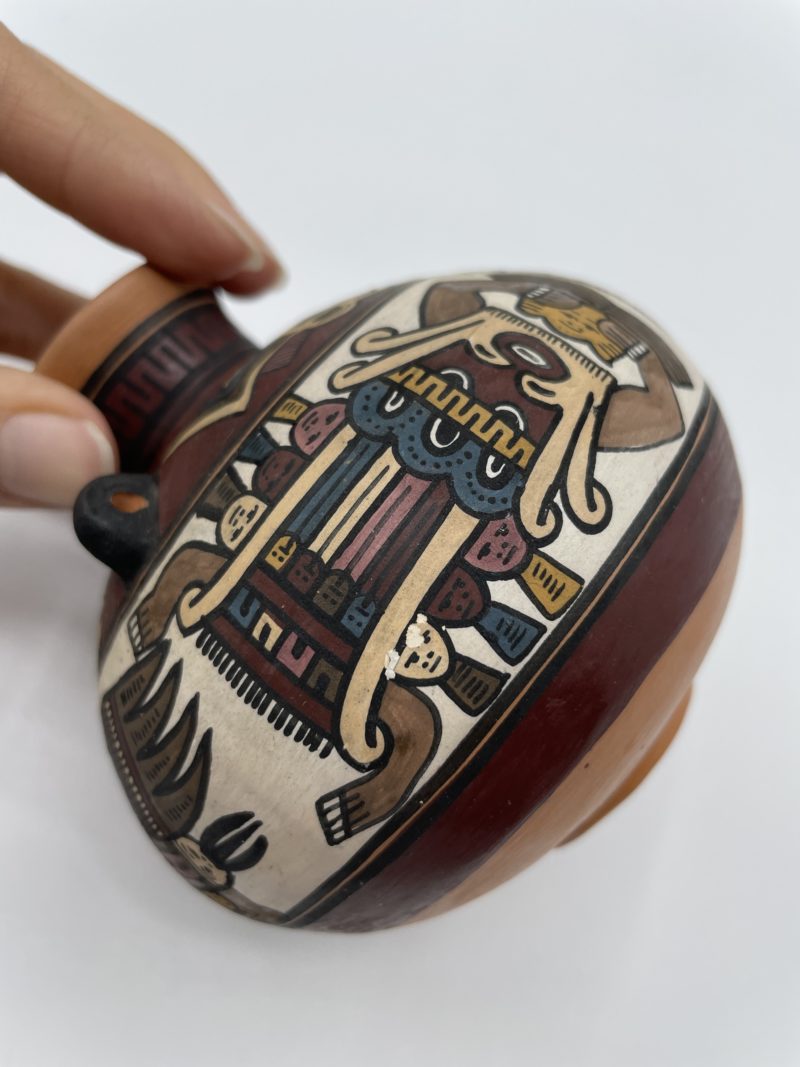 Soliflore artisanal ethnique terre cuite Pérou – Image 3