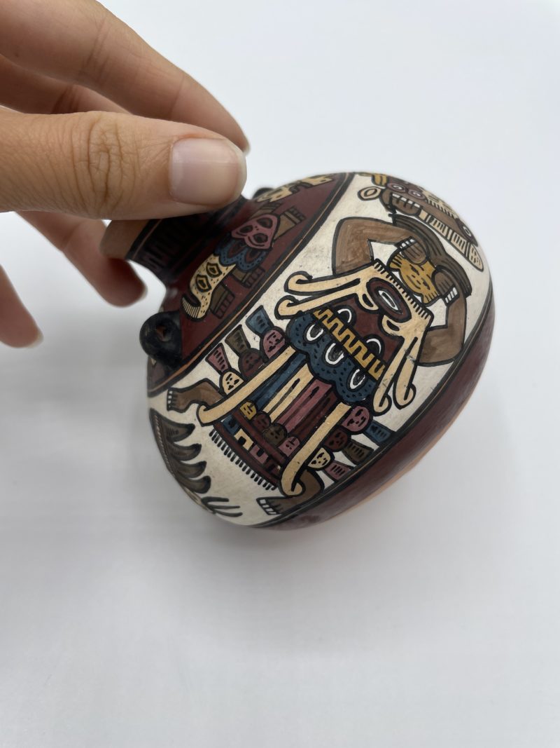 Soliflore artisanal ethnique terre cuite Pérou – Image 2