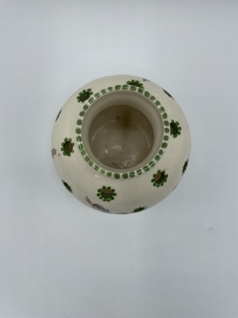 Vase vintage boule pique fleur Moustiers – Image 2