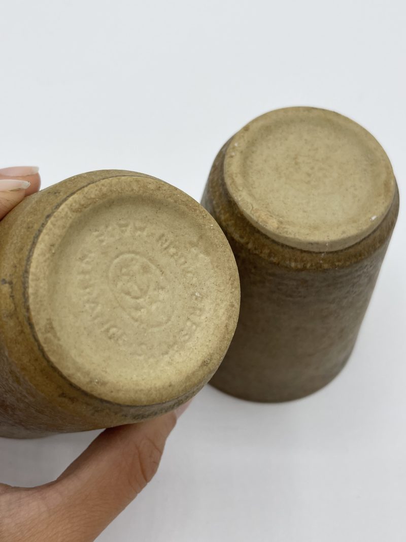 Duo de verres gobelets vintage en grès DIGOIN – Image 2