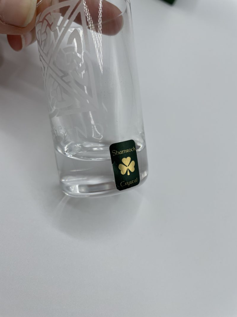 Verre à shot en cristal Shamrock Crystal Irlande – Image 2