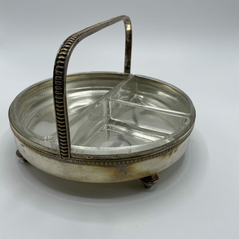 plateauaperitif apero vintage argent verre