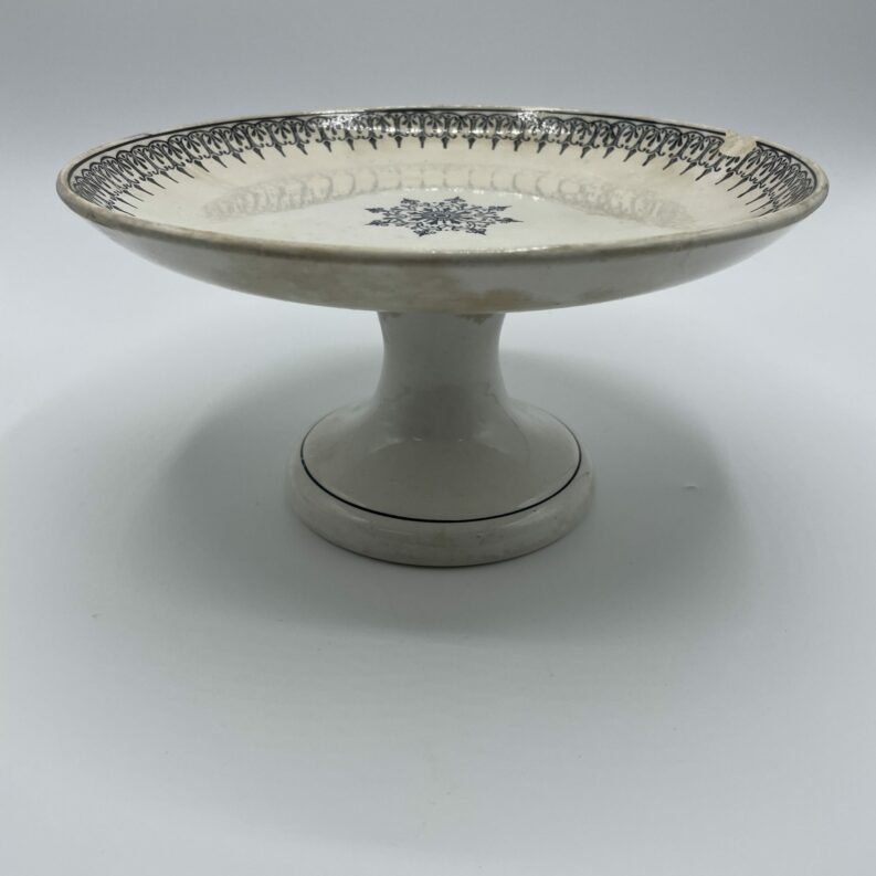 compotier saint amand vintage bleu blanc fleur