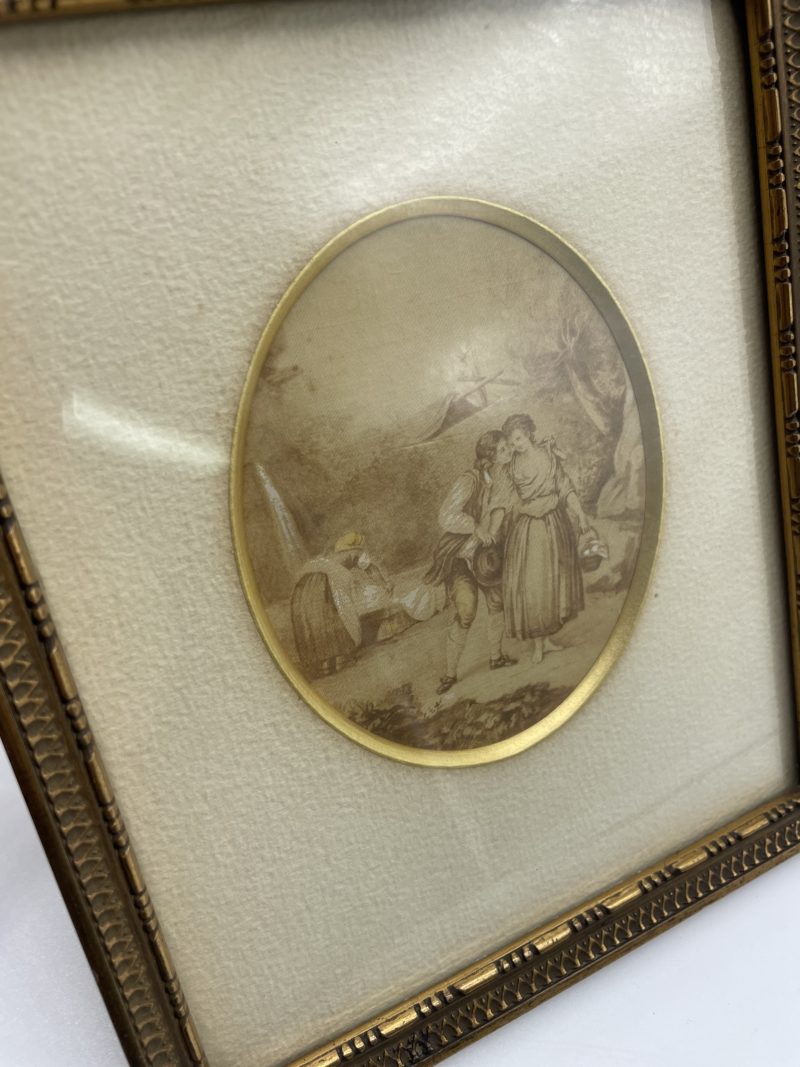 Petit cadre vintage gravure vintage sur papier – Image 5