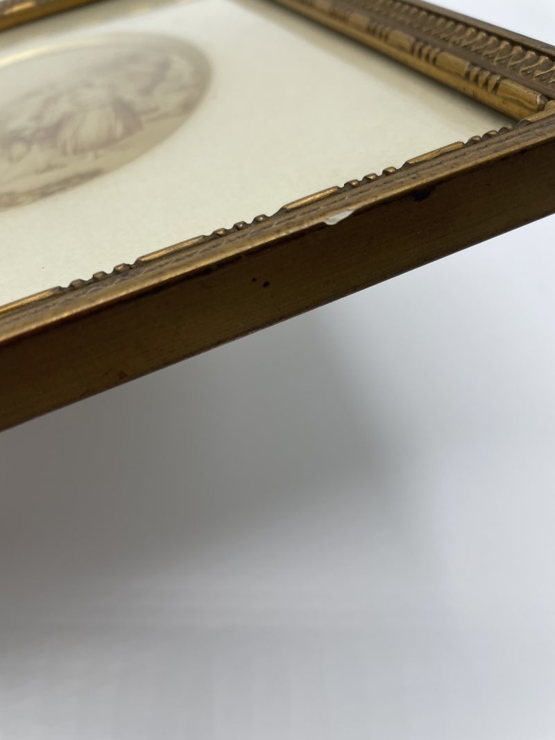 Petit cadre vintage gravure vintage sur papier – Image 2