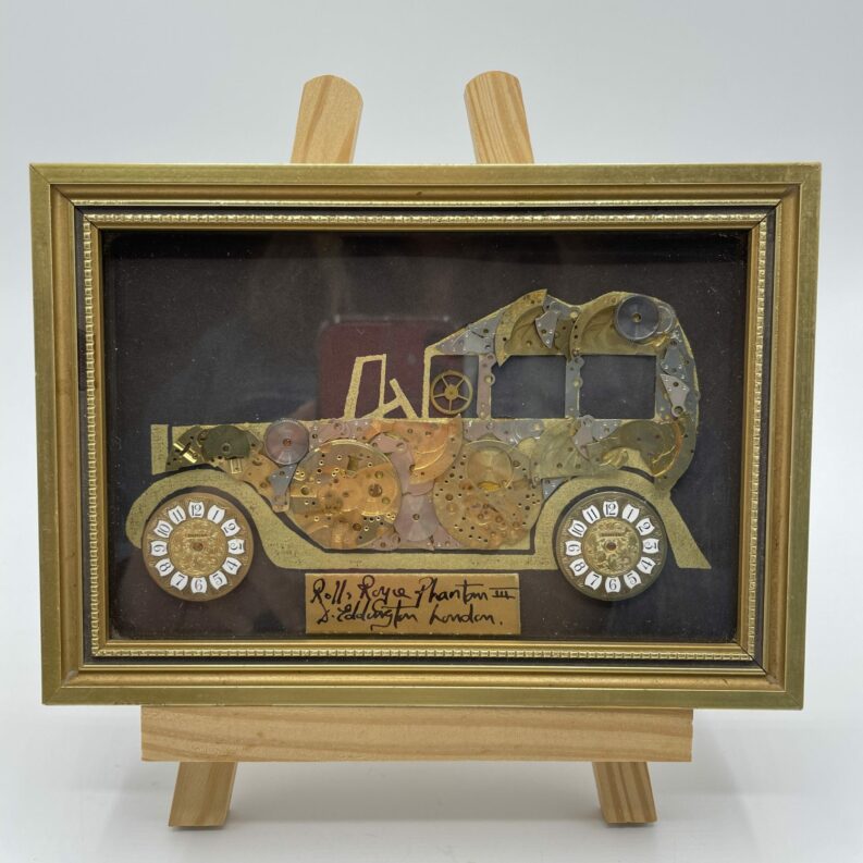 cadre vintage horloge rolls royce collage eddington