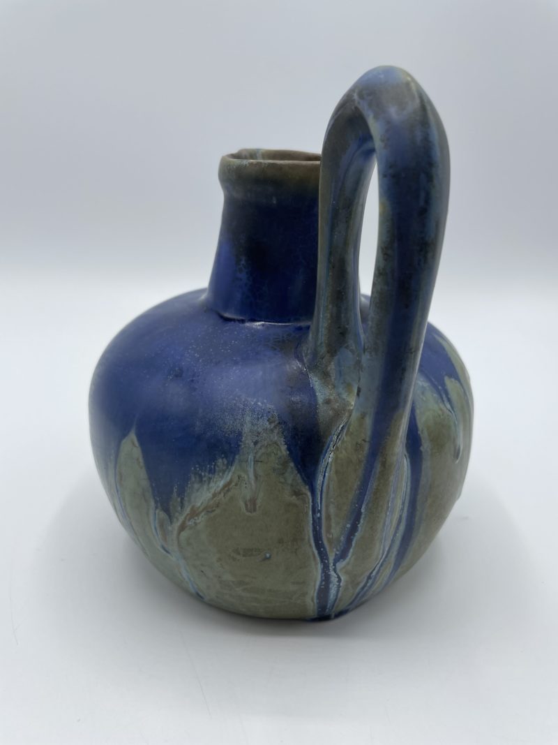 Carafe cruche pichet en grès vintage à coulures – Image 3
