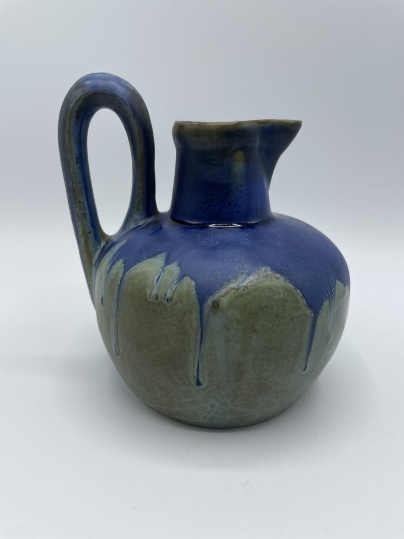 Carafe cruche pichet en grès vintage à coulures – Image 4
