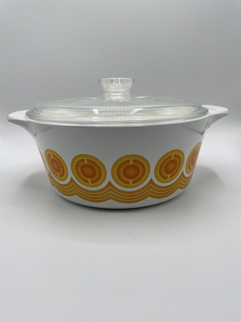 Batterie 2 cocottes de cuisine vintage orange PYROFLAM Netherlands – Image 2