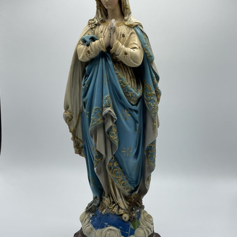 grande statue vierge marie miraculeuse bondieuserie vintage