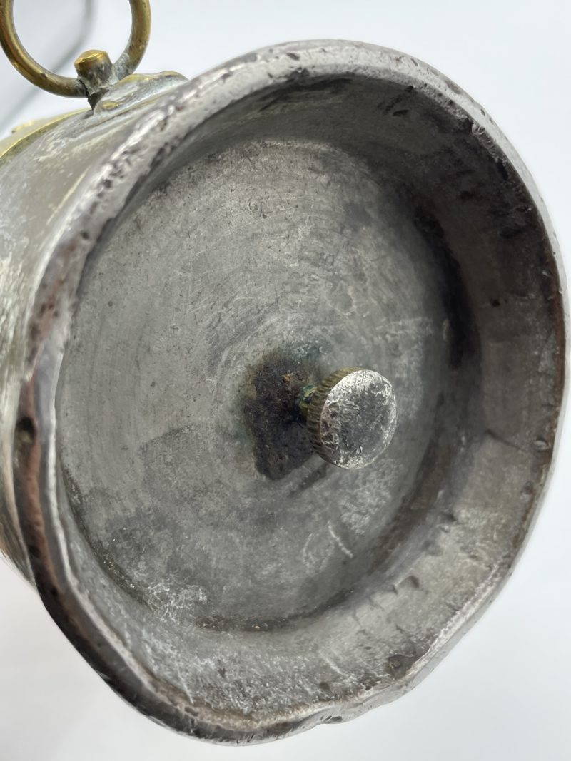Ancienne lampe de mineur avec cheminée verre Baccarat – Image 6