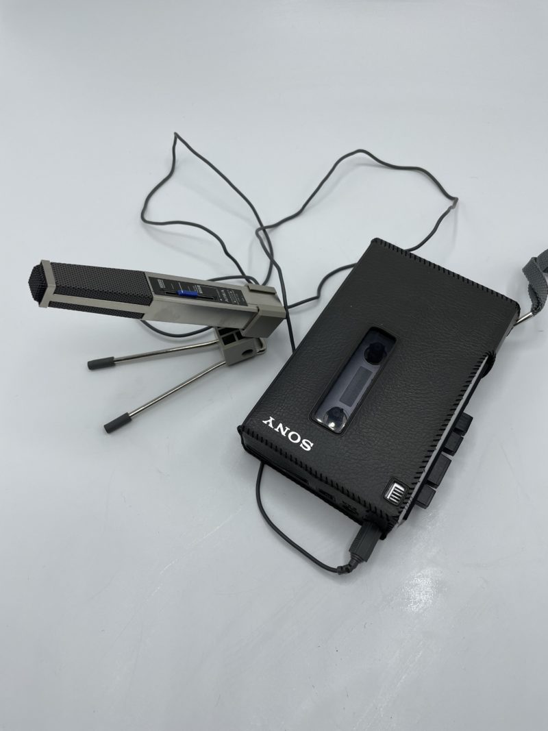 lecteur enregistreur cassette sony vintage micro interview tcm6