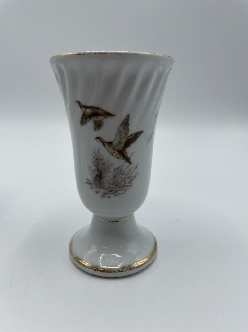 Lot de 6 mazagrans vintage en porcelaine LOURIOUX motif animaux de la forêt – Image 2