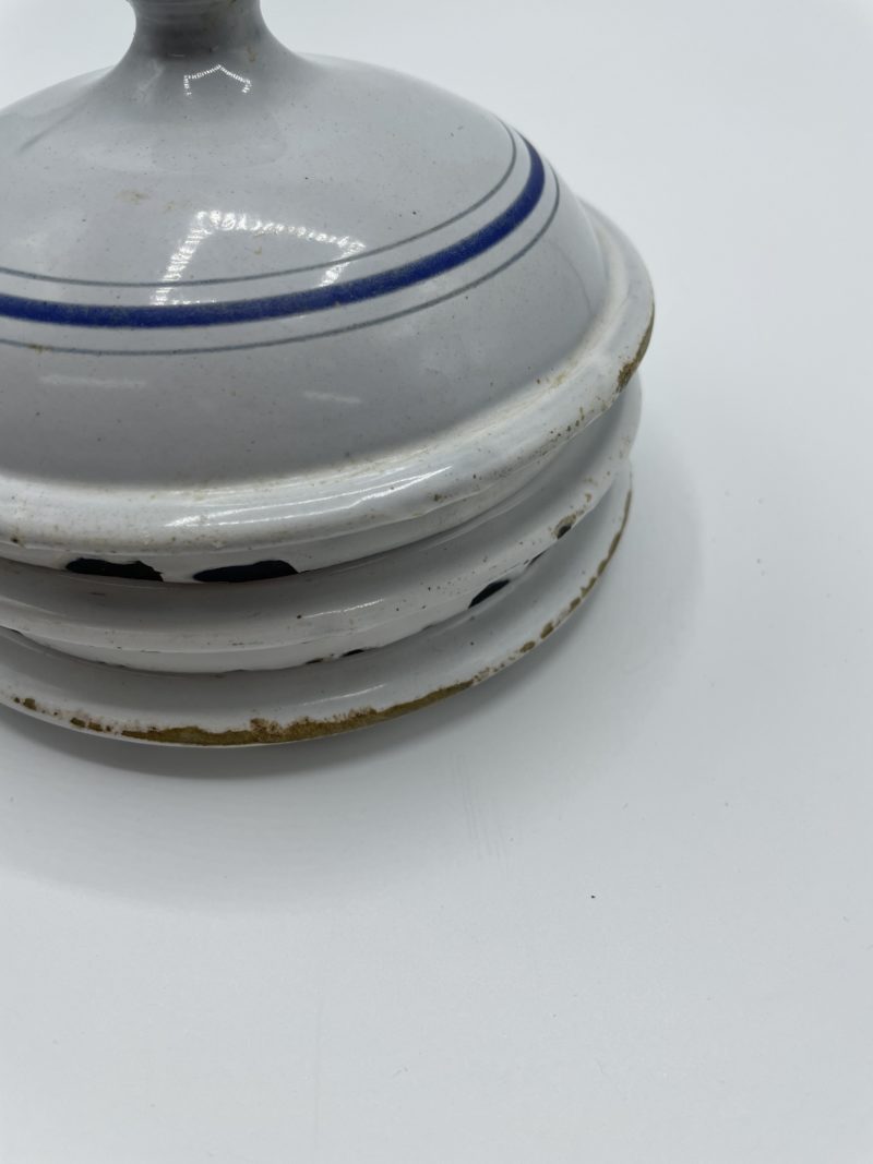 Lot de 3 pots à sucre, farine et café vintage ancien en métal émaillé – Image 9