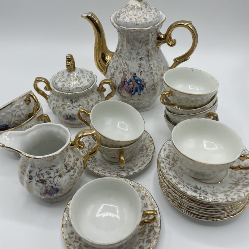 service the porcelaine italien rococo dore classique