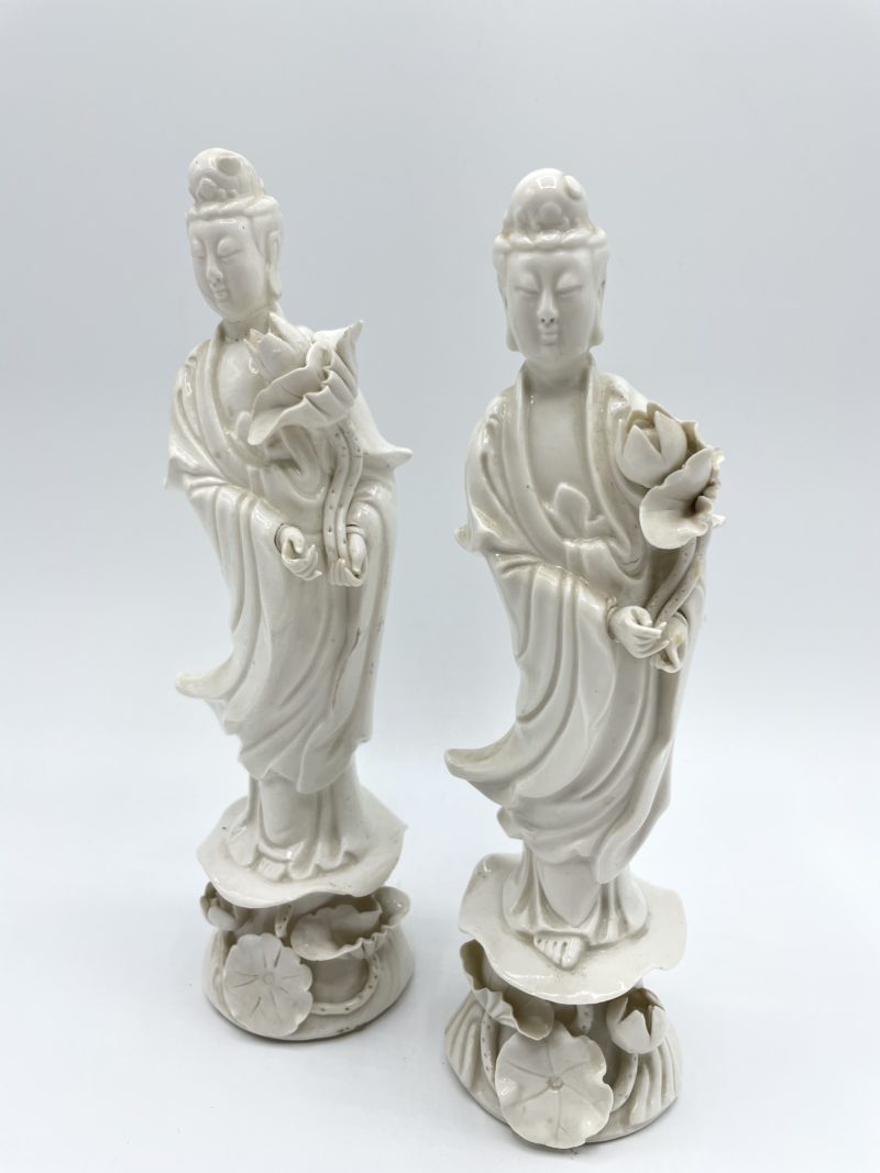 statue guanyin blanc chine porcelaine deco