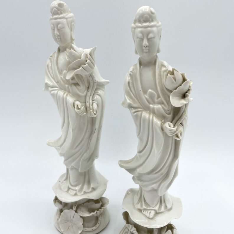 statue guanyin blanc chine porcelaine deco