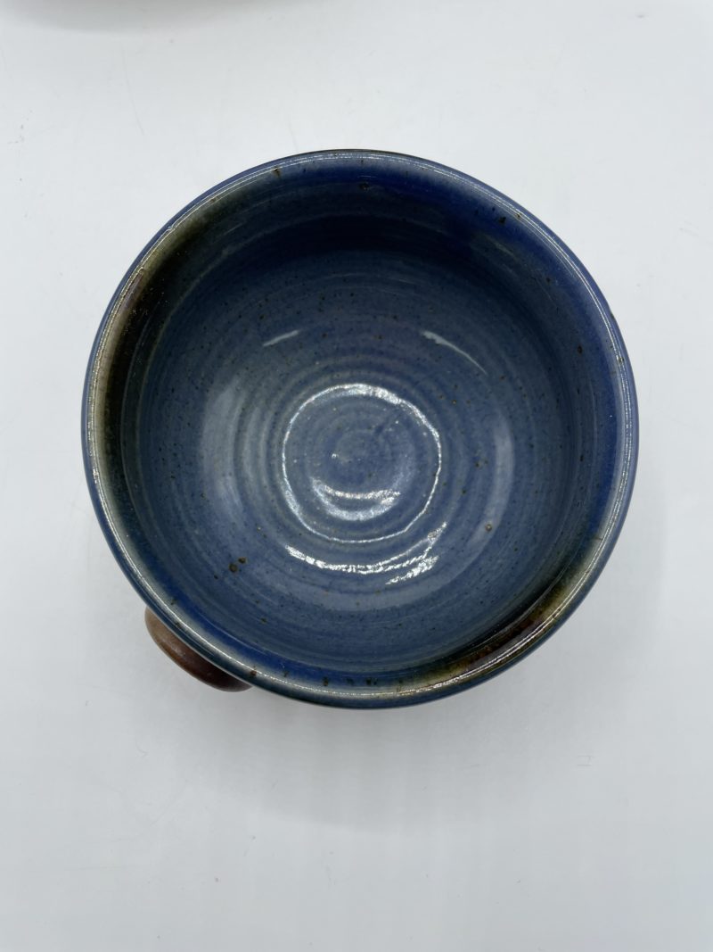 Plats de service en grès bleu et fauve – Image 3
