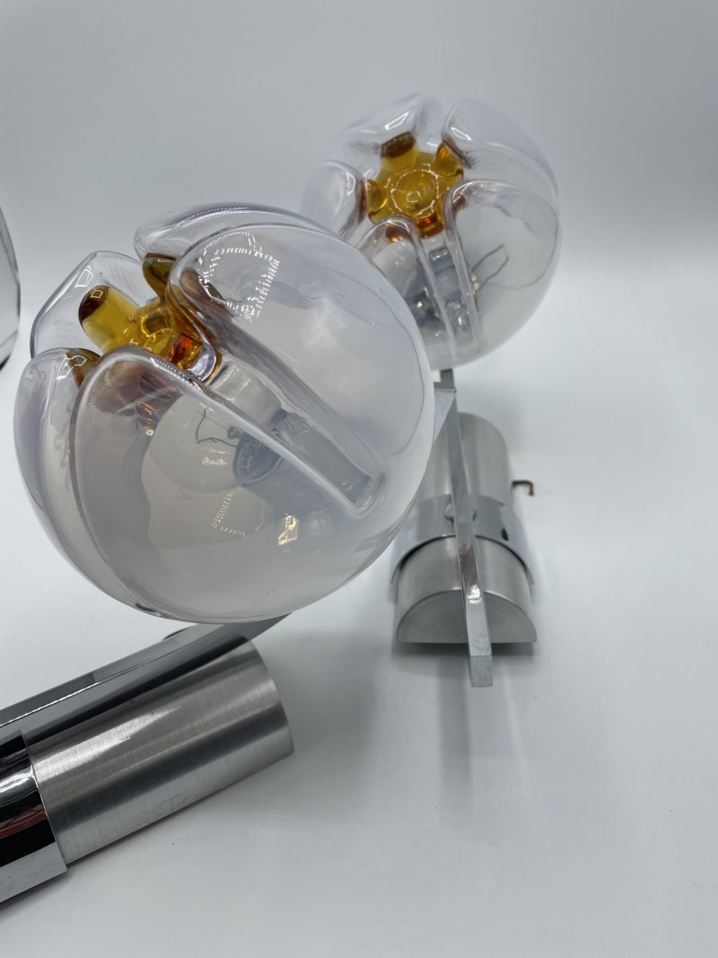Duo d'appliques en verre vintage Mazzega Murano – Image 5