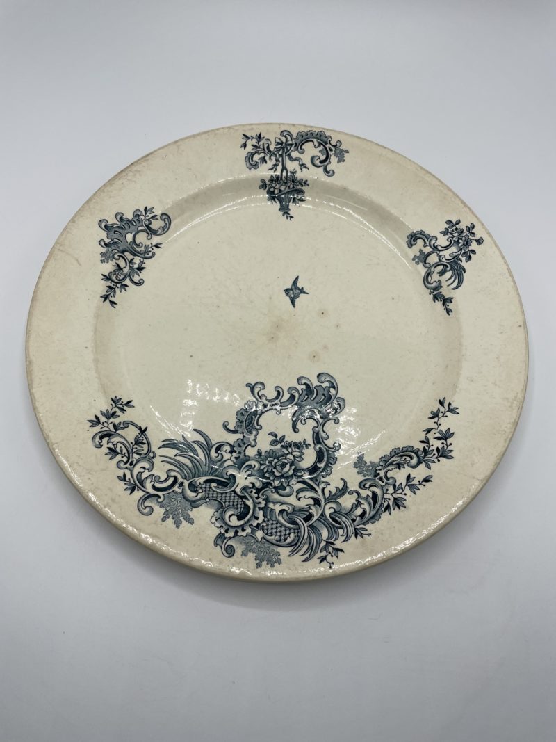 assiette vintage vaisselle regent porcelaine anglais bleu oiseau