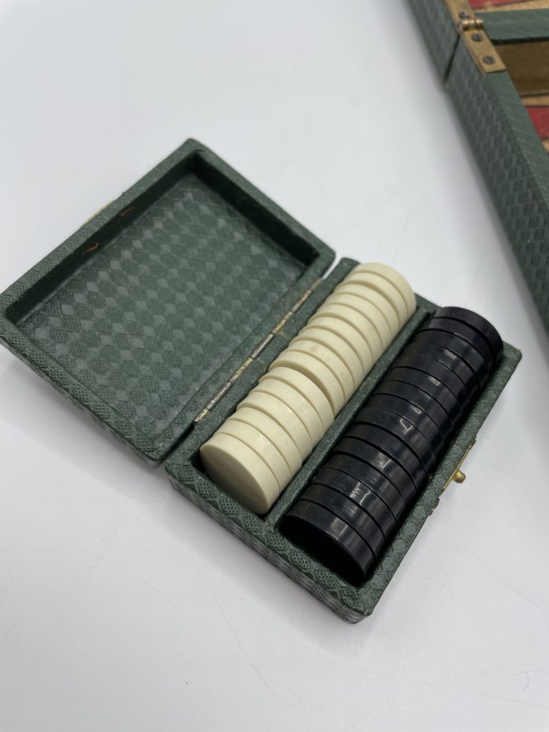 Boîte de jeu vintage backgammon – Image 5