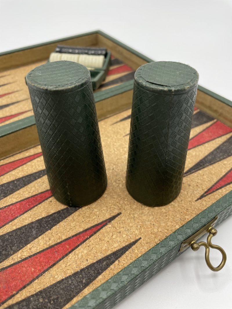 Boîte de jeu vintage backgammon – Image 7