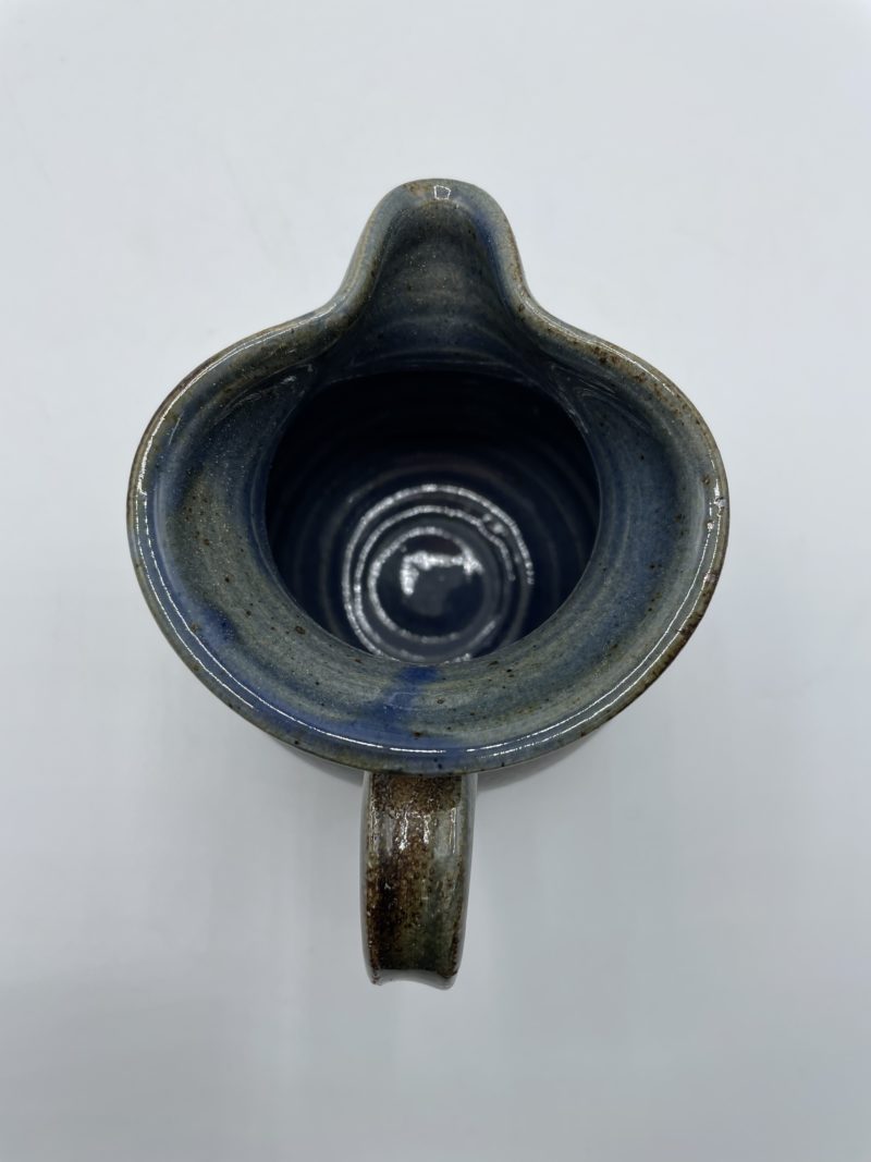 Petite cruche vintage en grès bleu – Image 2