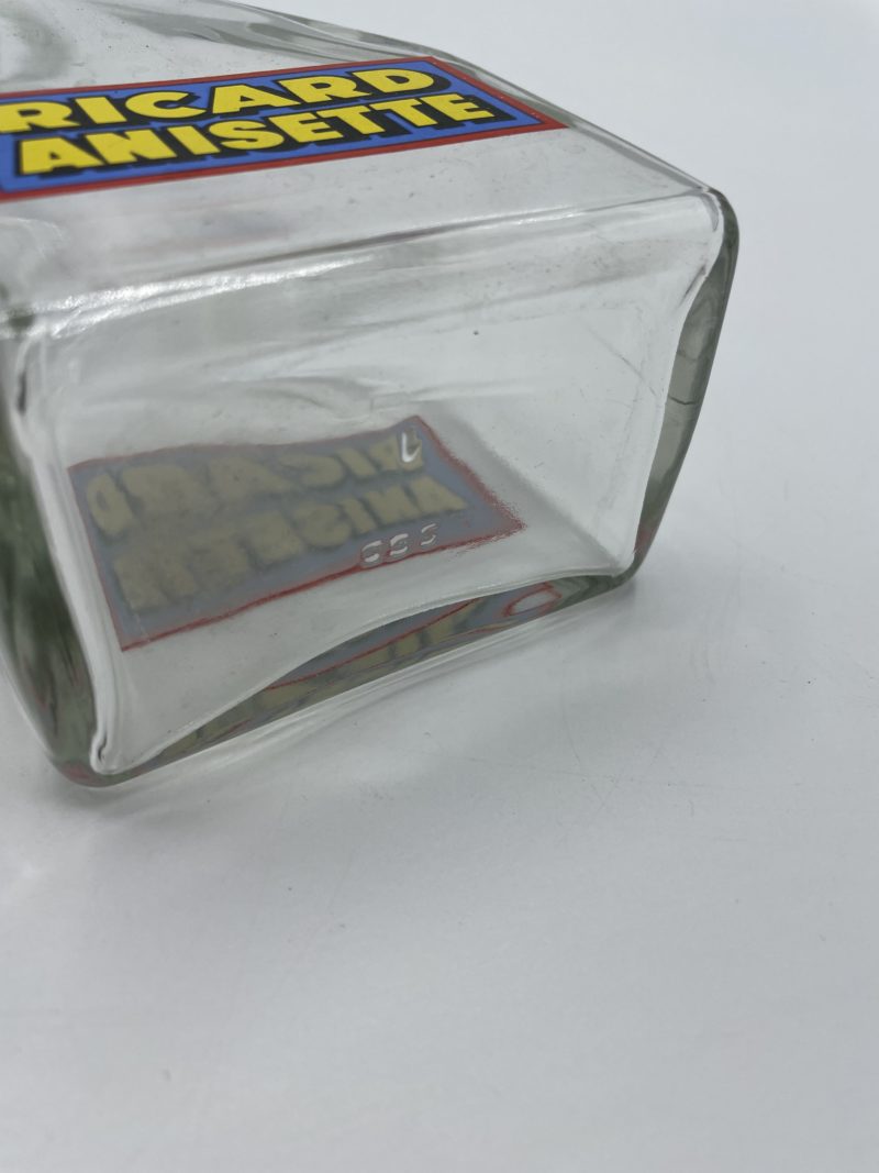 Carafe rectangulaire en verre vintage Ricard Anisette – Image 5