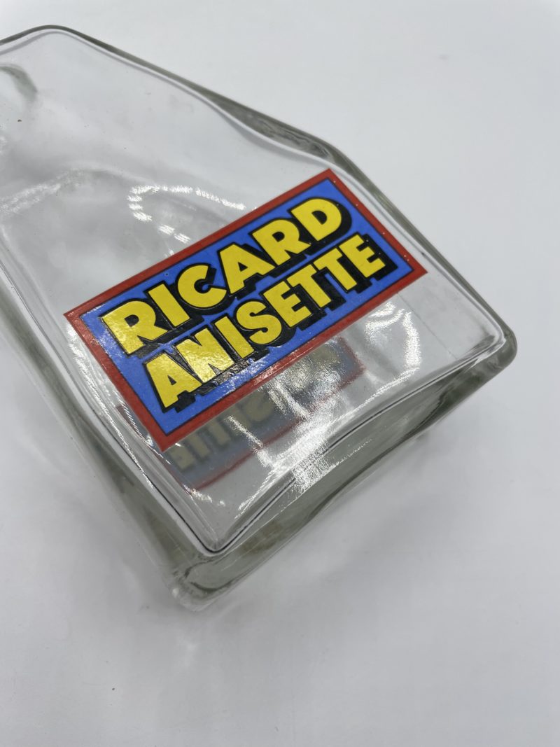 Carafe rectangulaire en verre vintage Ricard Anisette – Image 4